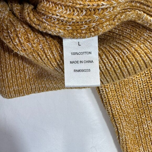 Kendall & Kylie Crewneck Pullover Sweater Heather Mustard Yellow Size Large - Picture 6 of 9